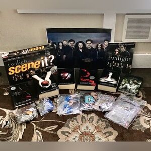Twilight Saga Bundle Books, Poster, Game, Stickers, Birthday Party Supplies